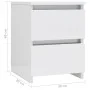 Bedside tables 2 pcs glossy white chipboard 30x30x40 cm by vidaXL, Nightstands - Ref: Foro24-800526, Price: 77,77 €, Discount: %