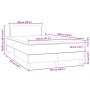 Cama box spring colchón y LED terciopelo gris oscuro 120x190 cm