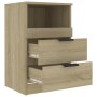 Nachttisch 2 Stück Sonoma-Eichensperrholz von vidaXL, Nachttische - Ref: Foro24-811239, Preis: 93,69 €, Rabatt: %