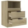 Nightstand 2 pcs Sonoma oak plywood by vidaXL, Nightstands - Ref: Foro24-811239, Price: 92,86 €, Discount: %