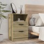 Mesita de noche 2 uds madera contrachapada color roble Sonoma de vidaXL, Mesitas de noche - Ref: Foro24-811239, Precio: 96,47...