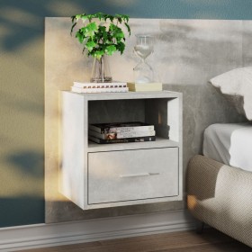 Mesita de noche de pared color gris hormigón de vidaXL, Mesitas de noche - Ref: Foro24-811015, Precio: 47,48 €, Descuento: %