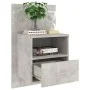Mesita de noche de pared color gris hormigón de vidaXL, Mesitas de noche - Ref: Foro24-811015, Precio: 46,91 €, Descuento: %