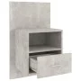 Mesita de noche de pared color gris hormigón de vidaXL, Mesitas de noche - Ref: Foro24-811015, Precio: 46,91 €, Descuento: %