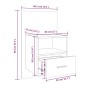 Betongrauer Wand-Nachttisch von vidaXL, Nachttische - Ref: Foro24-811015, Preis: 47,48 €, Rabatt: %