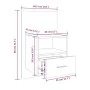 Mesita de noche de pared color gris hormigón de vidaXL, Mesitas de noche - Ref: Foro24-811015, Precio: 46,91 €, Descuento: %