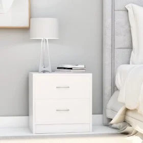 Nachttische 2 Stück weißes Sperrholz 40x30x40 cm von vidaXL, Nachttische - Ref: Foro24-801036, Preis: 76,44 €, Rabatt: %