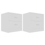 Nachttische 2 Stück weißes Sperrholz 40x30x40 cm von vidaXL, Nachttische - Ref: Foro24-801036, Preis: 77,68 €, Rabatt: %