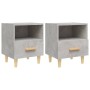 Mesitas de noche 2 unidades color gris hormigón 40x35x47 cm de vidaXL, Mesitas de noche - Ref: Foro24-812015, Precio: 76,06 €...