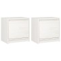 Bedside tables 2 pcs solid white pine wood 40x30.5x40 cm by vidaXL, Nightstands - Ref: Foro24-808116, Price: 54,99 €, Discoun...