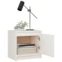 Bedside tables 2 pcs solid white pine wood 40x30.5x40 cm by vidaXL, Nightstands - Ref: Foro24-808116, Price: 54,39 €, Discoun...