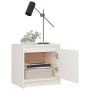 Nachttische 2 Stück aus massivem weißem Kiefernholz 40x30,5x40 cm von vidaXL, Nachttische - Ref: Foro24-808116, Preis: 54,99 ...