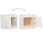 Bedside tables 2 pcs solid white pine wood 40x30.5x40 cm by vidaXL, Nightstands - Ref: Foro24-808116, Price: 54,39 €, Discoun...