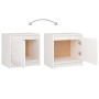 Nachttische 2 Stück aus massivem weißem Kiefernholz 40x30,5x40 cm von vidaXL, Nachttische - Ref: Foro24-808116, Preis: 54,99 ...