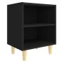 Bedside table with black solid wood legs 40x30x50 cm by vidaXL, Nightstands - Ref: Foro24-805781, Price: 33,13 €, Discount: %