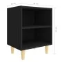 Bedside table with black solid wood legs 40x30x50 cm by vidaXL, Nightstands - Ref: Foro24-805781, Price: 33,13 €, Discount: %