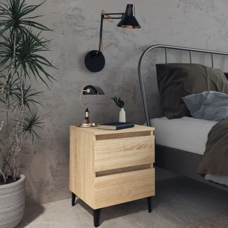 Nightstands 2 pcs Sonoma oak plywood 40x35x50 cm by vidaXL, Nightstands - Ref: Foro24-805876, Price: 87,42 €, Discount: %