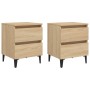 Nachttische 2 Stück Sonoma-Eichensperrholz 40x35x50 cm von vidaXL, Nachttische - Ref: Foro24-805876, Preis: 89,21 €, Rabatt: %