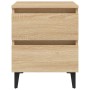 Mesitas de noche 2 uds contrachapada roble Sonoma 40x35x50 cm de vidaXL, Mesitas de noche - Ref: Foro24-805876, Precio: 89,10...