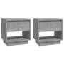 Bedside tables 2 pcs concrete gray plywood 45x34x44 cm by vidaXL, Nightstands - Ref: Foro24-809521, Price: 64,18 €, Discount: %