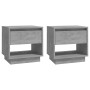 Nachttische 2 Stück betongraues Sperrholz 45x34x44 cm von vidaXL, Nachttische - Ref: Foro24-809521, Preis: 65,09 €, Rabatt: %