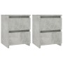Nachttische 2 Stück betongraue Spanplatte 30x30x40 cm von vidaXL, Nachttische - Ref: Foro24-800522, Preis: 58,38 €, Rabatt: %