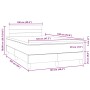 Cama box spring colchón y LED terciopelo verde oscuro 120x190cm