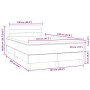 Cama box spring colchón y LED terciopelo azul oscuro 120x190 cm