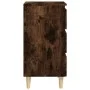Bedside table solid wood legs smoked oak 40x35x69 cm by vidaXL, Nightstands - Ref: Foro24-813134, Price: 41,97 €, Discount: %