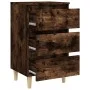 Bedside table solid wood legs smoked oak 40x35x69 cm by vidaXL, Nightstands - Ref: Foro24-813134, Price: 41,97 €, Discount: %