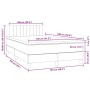 Cama box spring con colchón y LED terciopelo negro 120x190 cm