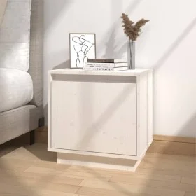 Nachttisch aus massivem weißem Kiefernholz, 40 x 30 x 40 cm von vidaXL, Nachttische - Ref: Foro24-813307, Preis: 43,33 €, Rab...