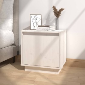 Nachttisch aus massivem weißem Kiefernholz, 40 x 30 x 40 cm von vidaXL, Nachttische - Ref: Foro24-813307, Preis: 43,86 €, Rab...