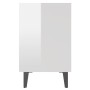 Nachttisch mit glänzenden weißen Metallbeinen 40x30x50 cm von vidaXL, Nachttische - Ref: Foro24-805809, Preis: 35,21 €, Rabat...