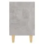 Mesita de noche patas madera maciza gris hormigón 40x30x50 cm de vidaXL, Mesitas de noche - Ref: Foro24-805787, Precio: 29,54...