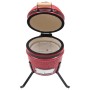 2-in-1-Kamado-Räuchergrill aus roter Keramik, 56 cm von vidaXL, Grillen - Ref: Foro24-316095, Preis: 244,54 €, Rabatt: %