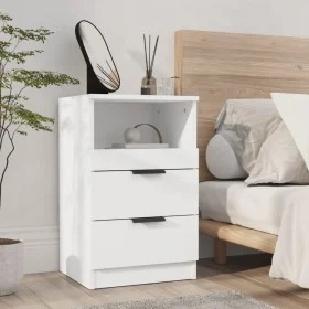 Weißer Nachttisch aus Sperrholz von vidaXL, Nachttische - Ref: Foro24-811232, Preis: 68,47 €, Rabatt: %