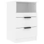 Mesita de noche madera contrachapada blanco de vidaXL, Mesitas de noche - Ref: Foro24-811232, Precio: 70,58 €, Descuento: %