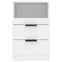 Mesita de noche madera contrachapada blanco de vidaXL, Mesitas de noche - Ref: Foro24-811232, Precio: 70,58 €, Descuento: %