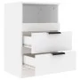 Mesita de noche madera contrachapada blanco de vidaXL, Mesitas de noche - Ref: Foro24-811232, Precio: 70,58 €, Descuento: %
