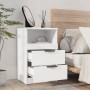 Weißer Nachttisch aus Sperrholz von vidaXL, Nachttische - Ref: Foro24-811232, Preis: 72,07 €, Rabatt: %