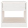 Nachttisch aus massivem Kiefernholz weiß 40x31x40 cm von vidaXL, Nachttische - Ref: Foro24-808065, Preis: 40,46 €, Rabatt: %