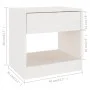 Mesita de noche madera maciza de pino blanco 40x31x40 cm de vidaXL, Mesitas de noche - Ref: Foro24-808065, Precio: 42,39 €, D...