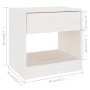 Nachttisch aus massivem Kiefernholz weiß 40x31x40 cm von vidaXL, Nachttische - Ref: Foro24-808065, Preis: 40,46 €, Rabatt: %