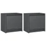 Bedside tables 2 pcs solid gray pine wood 40x30.5x40 cm by vidaXL, Nightstands - Ref: Foro24-808118, Price: 61,19 €, Discount: %