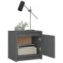Mesitas de noche 2 uds madera maciza pino gris 40x30,5x40 cm de vidaXL, Mesitas de noche - Ref: Foro24-808118, Precio: 61,19 ...
