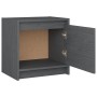 Nachttische 2 Stück massives graues Kiefernholz 40x30,5x40 cm von vidaXL, Nachttische - Ref: Foro24-808118, Preis: 62,02 €, R...