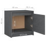 Nachttische 2 Stück massives graues Kiefernholz 40x30,5x40 cm von vidaXL, Nachttische - Ref: Foro24-808118, Preis: 62,02 €, R...