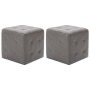 Puff 2 Einheiten Kunstleder grau 30x30x30 cm von vidaXL, Osmanen - Ref: Foro24-278381, Preis: 83,42 €, Rabatt: %