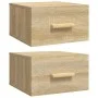 Wall bedside tables 2 pcs Sonoma oak color 35x35x20 cm by vidaXL, Nightstands - Ref: Foro24-812841, Price: 40,27 €, Discount: %
